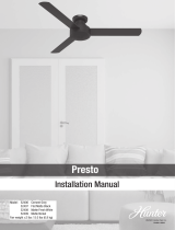 Hunter 4094-01 52 Inch Presto Low Profile Ceiling Fan User manual