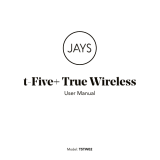 JAYS T5TW02 t-Five+ True Wireless Earbuds User manual