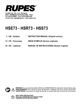 Rupes HSE73, HSR73, HSS73 3 GB Sanders User manual
