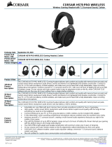 Corsair HS70 PRO Wireless Gaming Headset User manual