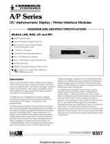 CERBERUS PYROTRONICS A-P Series IXL Alphanumeric Display User manual