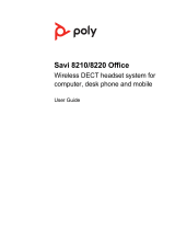 Poly Savi 8210/8220 Office Wireless DECT Headset System for Computer Desk Phone and Mobile User guide