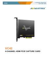 AVMATRIX VC42 4 Channel HDMI PCIE Capture Card User manual
