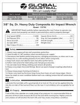 Global Industrial 133705 3/8 Inch Sq. Dr. Heavy Duty Composite Air Impact Wrench User manual