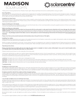 solarcentre Madison Solar Lights User manual