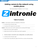 Zintronic Adding Camera To The Network Using Mobile Phone User manual