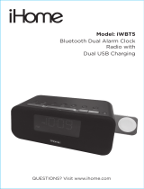 iHome iWBT5 Bluetooth Dual Alarm Clock Radio User manual