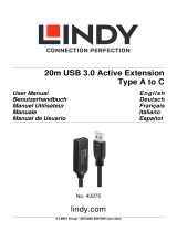 Lindy 20m USB 3.0 Active Extension Type A to C User manual
