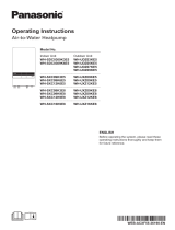 Panasonic WHSXC09K3E5 Operating instructions