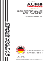 Audio System Carbon-500.1D High Performance Car Amplifier Owner's manual