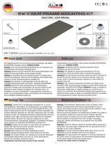 Audio SW 11 Seat Frame Mounting Kit User manual