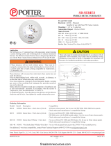 Potter SB SERIES Smoke Detector Bases Owner's manual