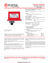 Potter PS100-2A Pressure Type Flow Switch Owner's manual