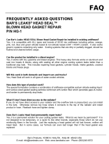 BARS Leak HG-1 Head Gasket Repair FAQS Owner's manual