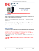 RCB ADF-B102W Wireless Wrist Type Blood Pressure Monitor User guide