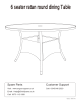 Argos 1245871 6 Seater Rattan Round Dining Table User manual