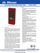 Mircom FX-2003-12XTDS Intelligent Fire Alarm Control Panel Owner's manual