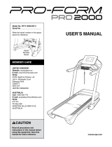 ProForm PFTL12820-INT Owner's manual