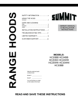 Summit HC20SS Owner's manual