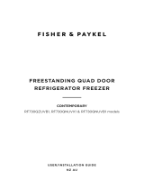 Fisher and Paykel RF730QNUVB1 Freestanding Quad Door Refrigerator Freezer User guide