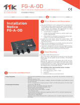 TTK FG-A-OD Alarm Unit for Hydrocarbon Leak Detection Installation guide