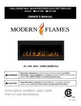 Modern Flames CEF-50B Challenger Wall Mount Recessed Electric Fireplace Owner's manual