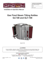 Crown GLT-80 Steam Tilting Kettle Gas User manual