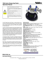 Nidec TNC Series Torque Cap Tester User manual