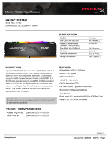 HyperX HX424C15FB3A/8 8GB 1G x 64-Bit DDR4-2400 CL15 288-Pin DIMM Memory Module User guide