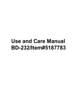 Highland BD-232 Chest Freezer User manual