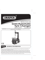 Draper 81645 Semi Automatic Tyre Changer Operating instructions