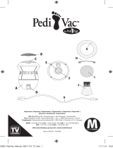 Pedi Vac Rechargeable Electronic Foot File and Callus Remover Kit User manual