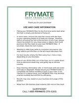 FRYMAT FF518 Fryer Filter User manual