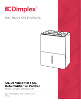 Dimplex DC12DEPUR 12L Dehumidifier User manual