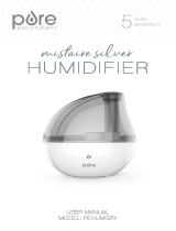 Pure Enrichment PEHUMGRY MistAire Silver Ultrasonic Cool Mist Humidifier User manual