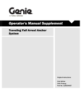 Genie 1256377 Traveling Fall Arrest Anchor System Owner's manual