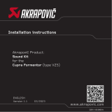 Akrapovic Sound Kit for Cupra Formentor VZ5 User manual
