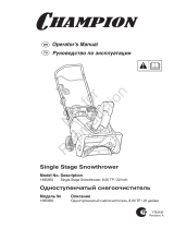 Simplicity CHAMPION SINGLE STAGE SNOWTHROWER, 8/22 User manual