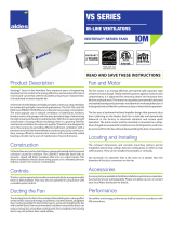 Alde VS Series In-Line Ventilators Fan Owner's manual