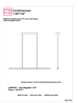 ET2 E21357-GLD Dorian 48 Inch Linear LED Pendant User manual
