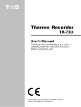 T D TR-73U Therno Recoder User manual