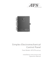 AFS CPS120 Simplex Electromechanical Control Panel User manual