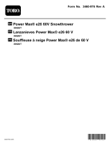 Toro Power Max e26 60V Snowthrower User manual