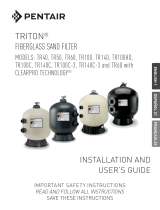 Pentair TR40 Triton Fiberglass Sand Filter User manual
