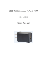 Value 1-Port 12W USB Wall Travel Charger User manual