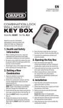 Draper 03387 Combination Lock Wall Mounted Key Box User manual