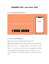 NIIMBOT B21 Wireless Label Printer User manual