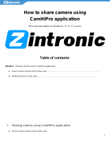 Zintronic Sharing Camera Using CamHiPro Application Operating instructions