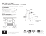 GE Appliances GDT535PYV Plastic Interior Dishwasher Owner's manual