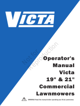 Simplicity COMMERCIAL LAWNMOWER, VICTA, 19" & 21" User manual